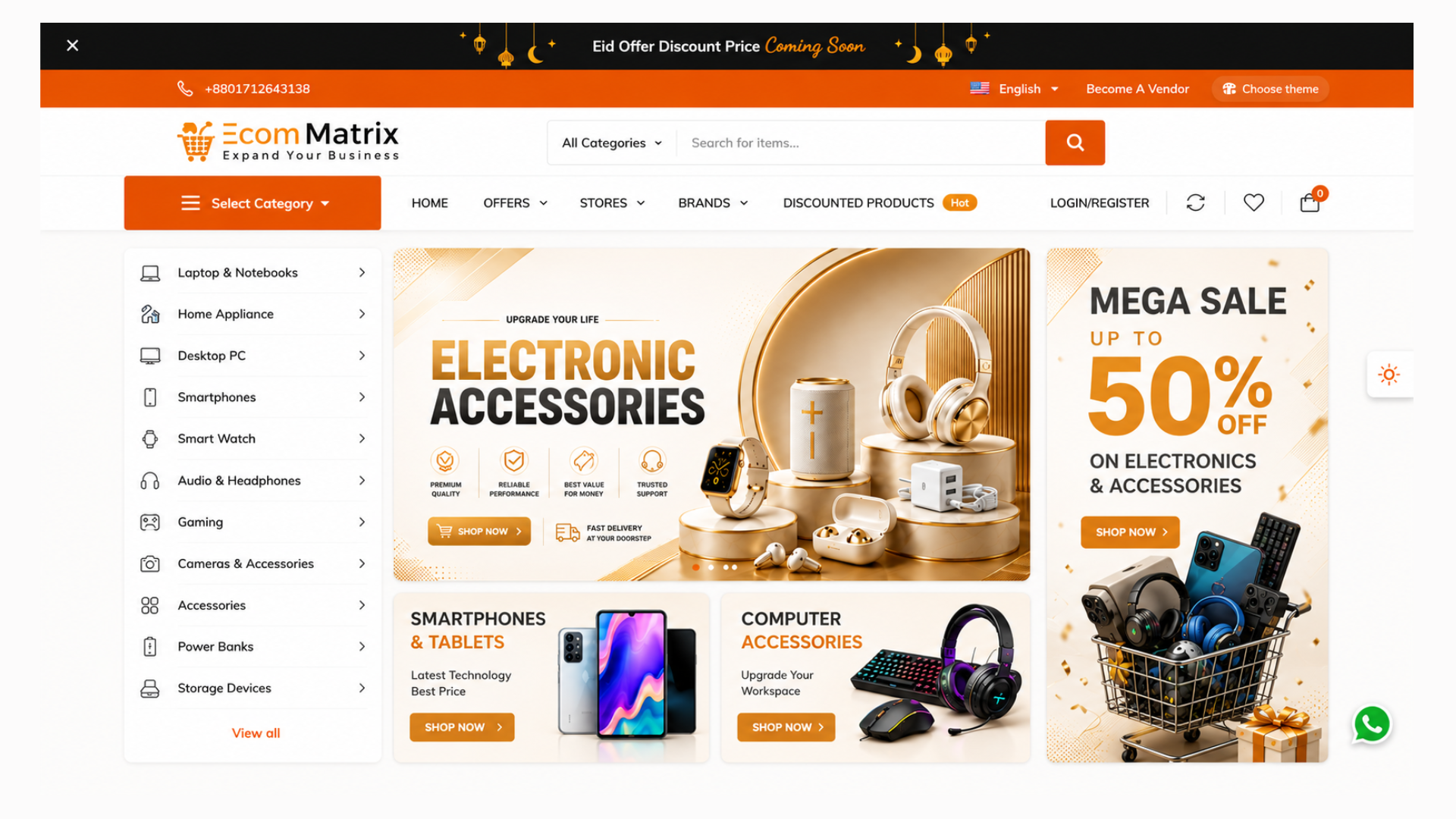 Aster Electronics Theme Preview
