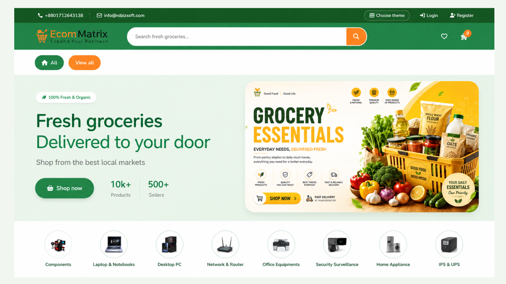 Grocery Mart Theme Preview